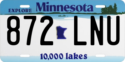 MN license plate 872LNU