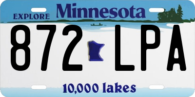 MN license plate 872LPA