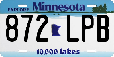 MN license plate 872LPB