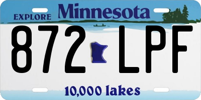 MN license plate 872LPF
