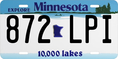 MN license plate 872LPI