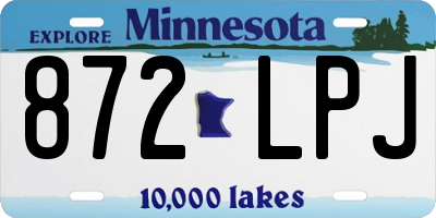 MN license plate 872LPJ