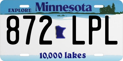 MN license plate 872LPL