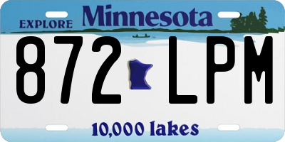 MN license plate 872LPM