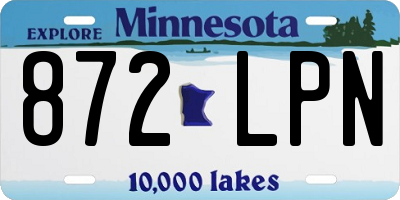MN license plate 872LPN