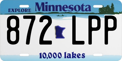 MN license plate 872LPP