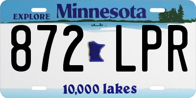 MN license plate 872LPR