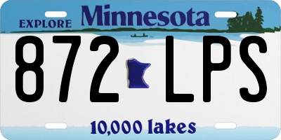 MN license plate 872LPS