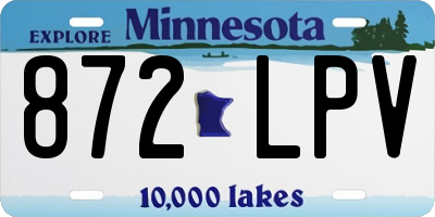 MN license plate 872LPV
