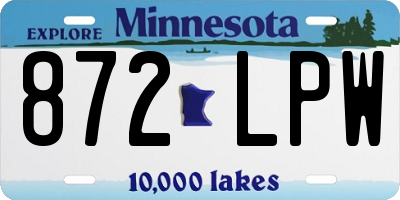 MN license plate 872LPW