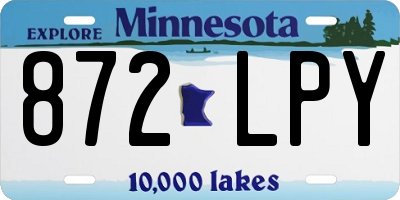 MN license plate 872LPY