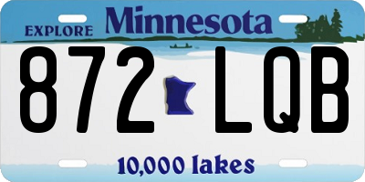 MN license plate 872LQB