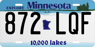 MN license plate 872LQF