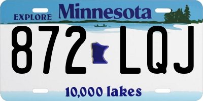 MN license plate 872LQJ