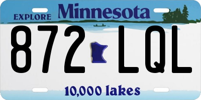 MN license plate 872LQL