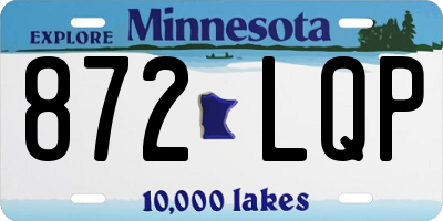 MN license plate 872LQP