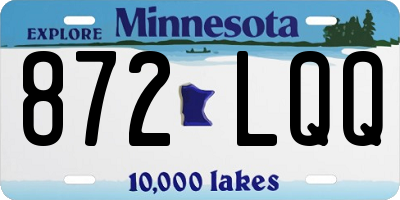MN license plate 872LQQ