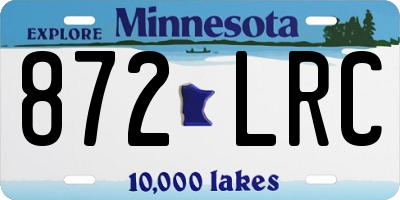MN license plate 872LRC