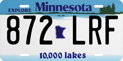 MN license plate 872LRF