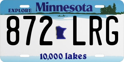 MN license plate 872LRG