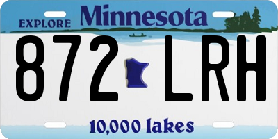 MN license plate 872LRH