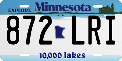 MN license plate 872LRI