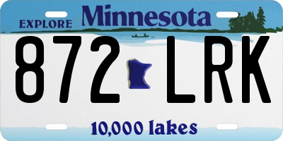MN license plate 872LRK