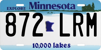 MN license plate 872LRM