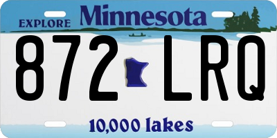 MN license plate 872LRQ