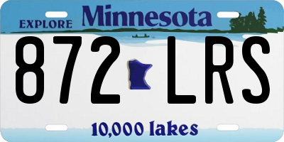 MN license plate 872LRS