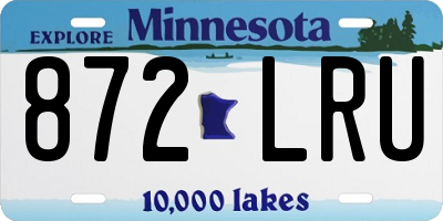 MN license plate 872LRU
