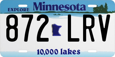 MN license plate 872LRV