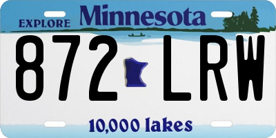 MN license plate 872LRW