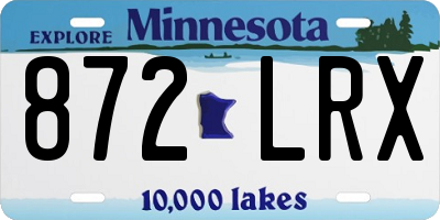MN license plate 872LRX