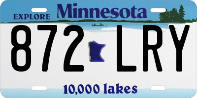 MN license plate 872LRY