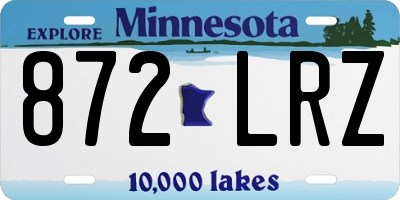 MN license plate 872LRZ