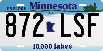 MN license plate 872LSF