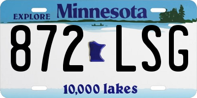 MN license plate 872LSG