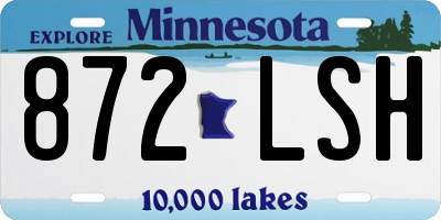 MN license plate 872LSH