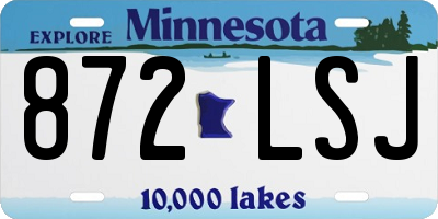 MN license plate 872LSJ
