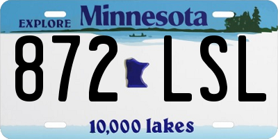MN license plate 872LSL