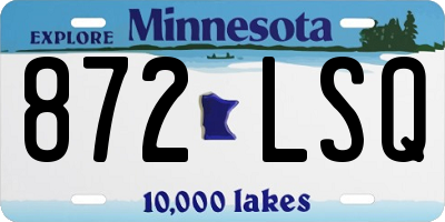 MN license plate 872LSQ