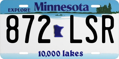 MN license plate 872LSR