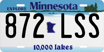 MN license plate 872LSS