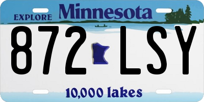 MN license plate 872LSY