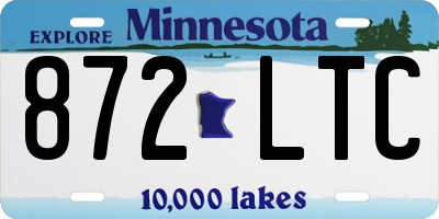 MN license plate 872LTC