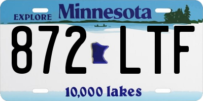 MN license plate 872LTF