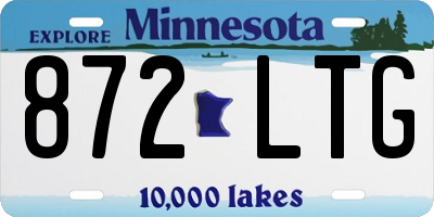 MN license plate 872LTG