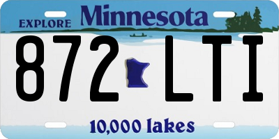 MN license plate 872LTI