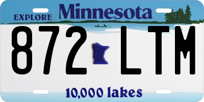 MN license plate 872LTM